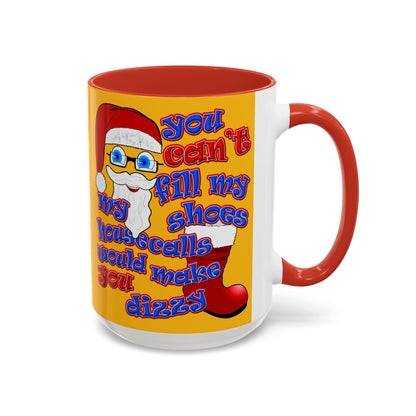 santa's shoes - Accent Mug (yellow)