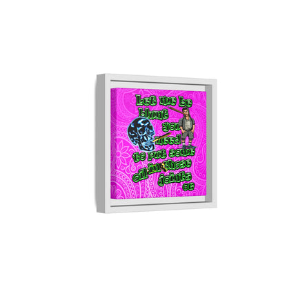 og - framed canvas art (pink swirl)