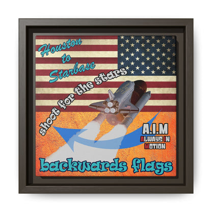 shoot for the stars - framed canvas art (burnt orange)