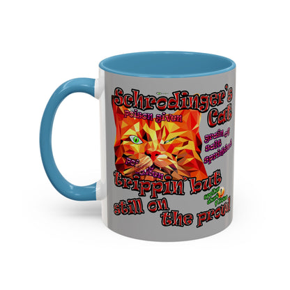 schrodinger's cat - Accent Mug (light grey)