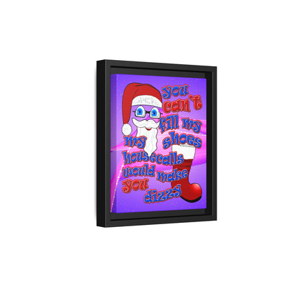 santa's shoes - framed canvas art (purple-pink wave)