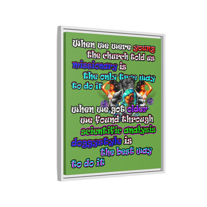 doggystyle - framed canvas art (green)