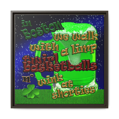 celtics logo - framed canvas art ('snoops' background)