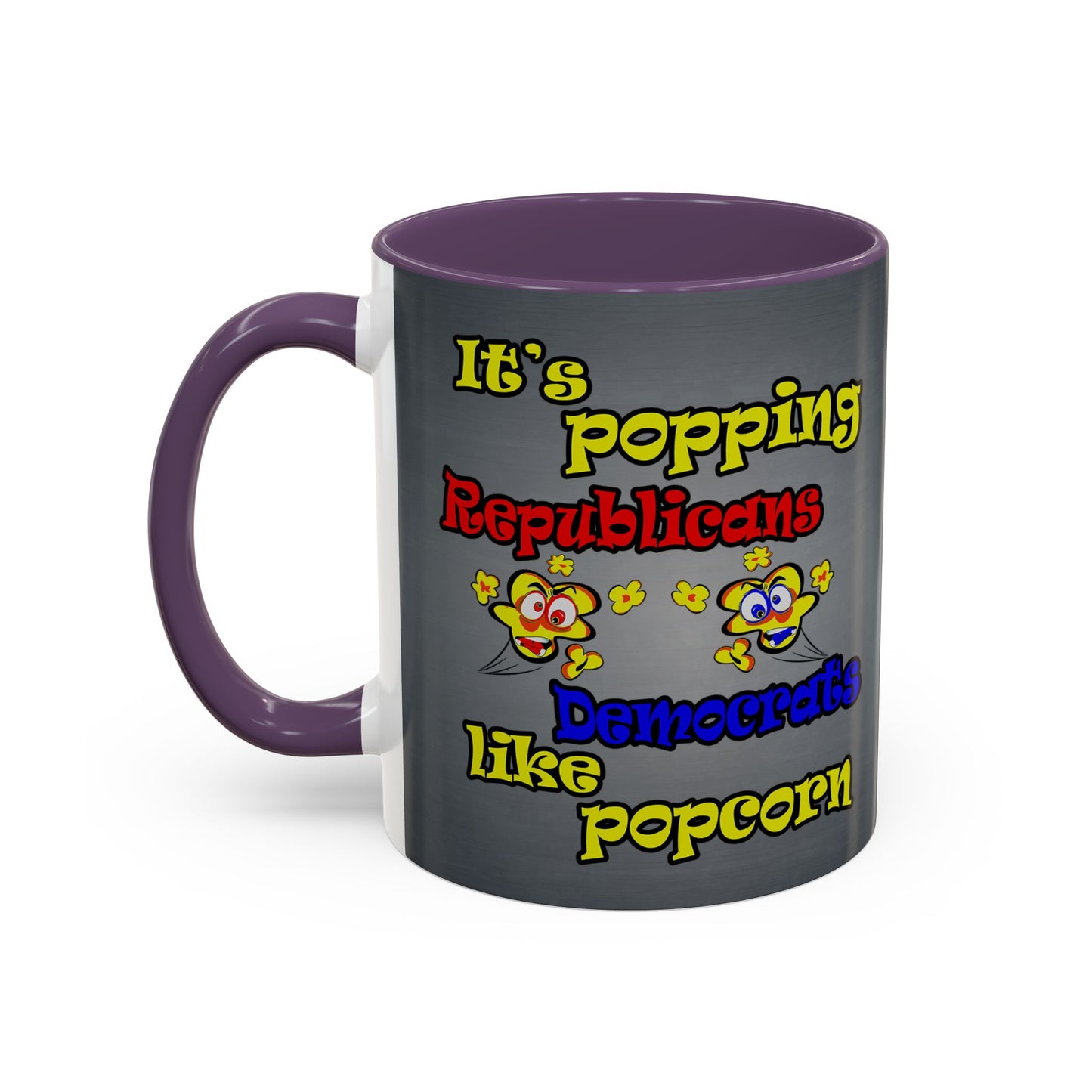 popping like popcorn - Accent Mug (grey-light grey)