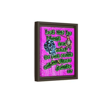 og - framed canvas art (pink swirl)