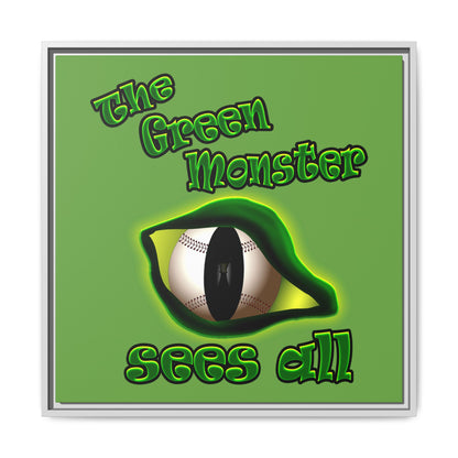 green monster - framed canvas art (green)