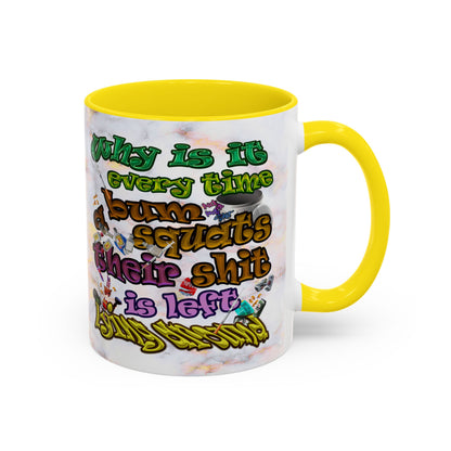 the bum's shit - Accent Mug (white marble)