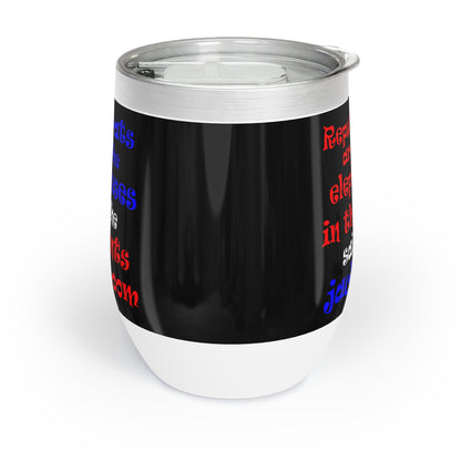 donkeys and elephants - Chill Wine Tumbler (black)