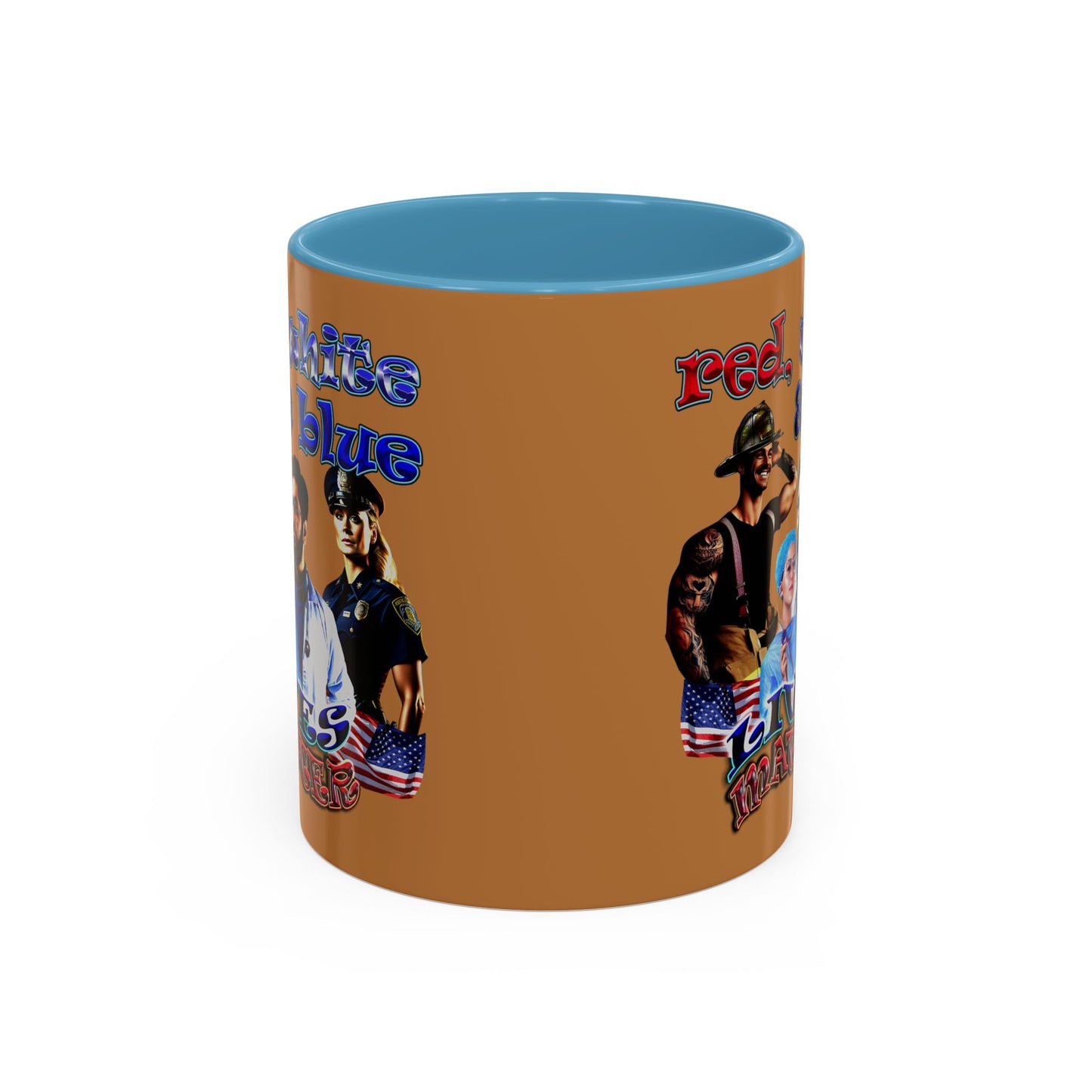 rw&b lives matter - Accent Mug (light brown)