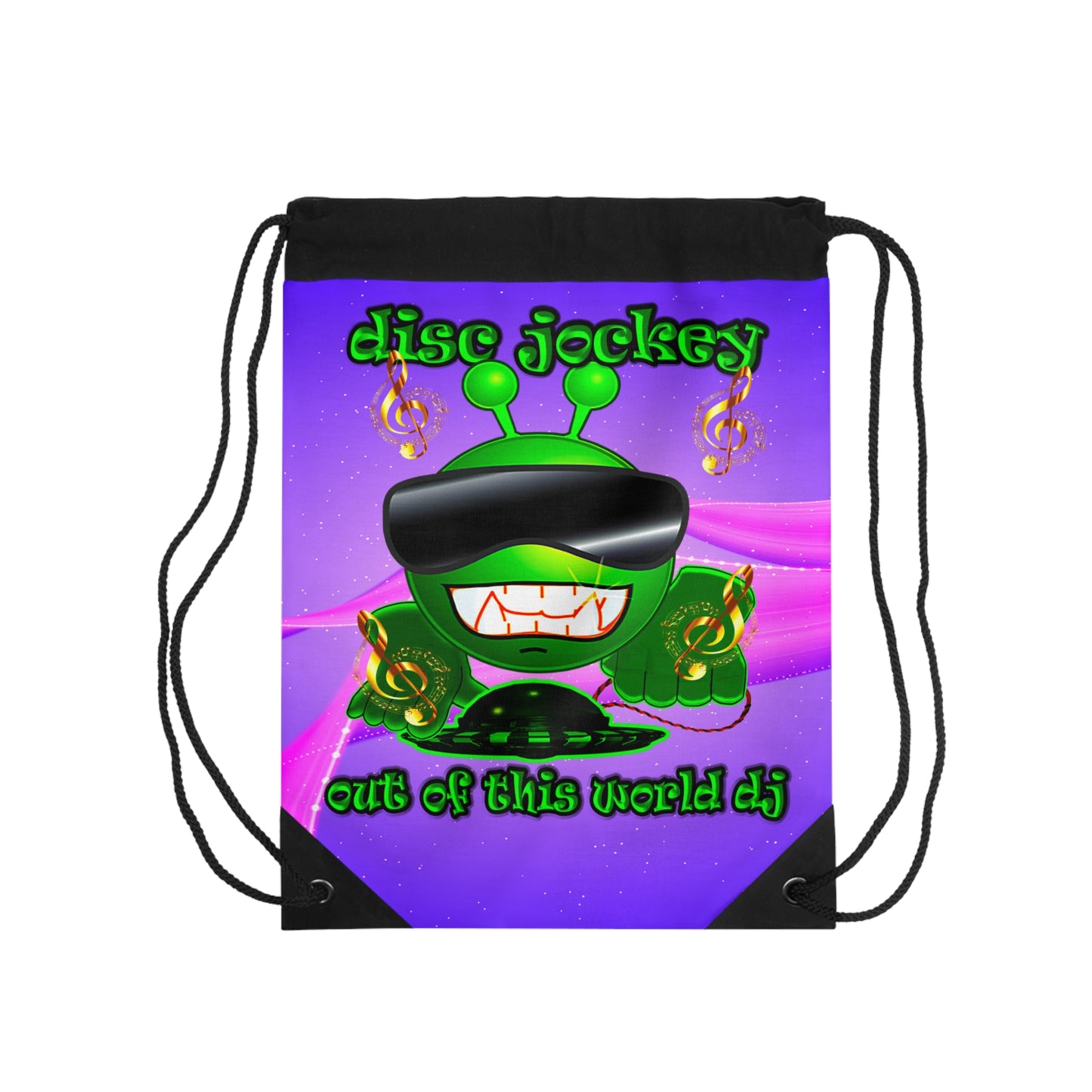 disc jockey - Drawstring Bag (purple-pink wave)