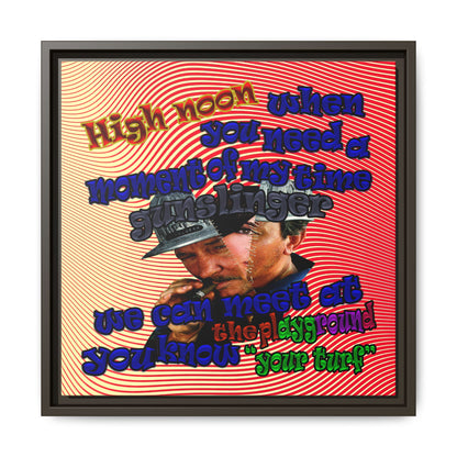 high noon - framed canvas art (yellow-orange wave)