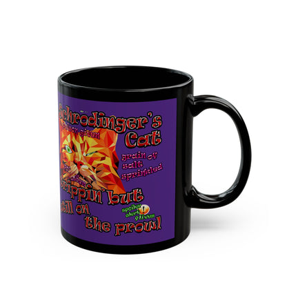 schrodinger's cat - Black Mug (purple)