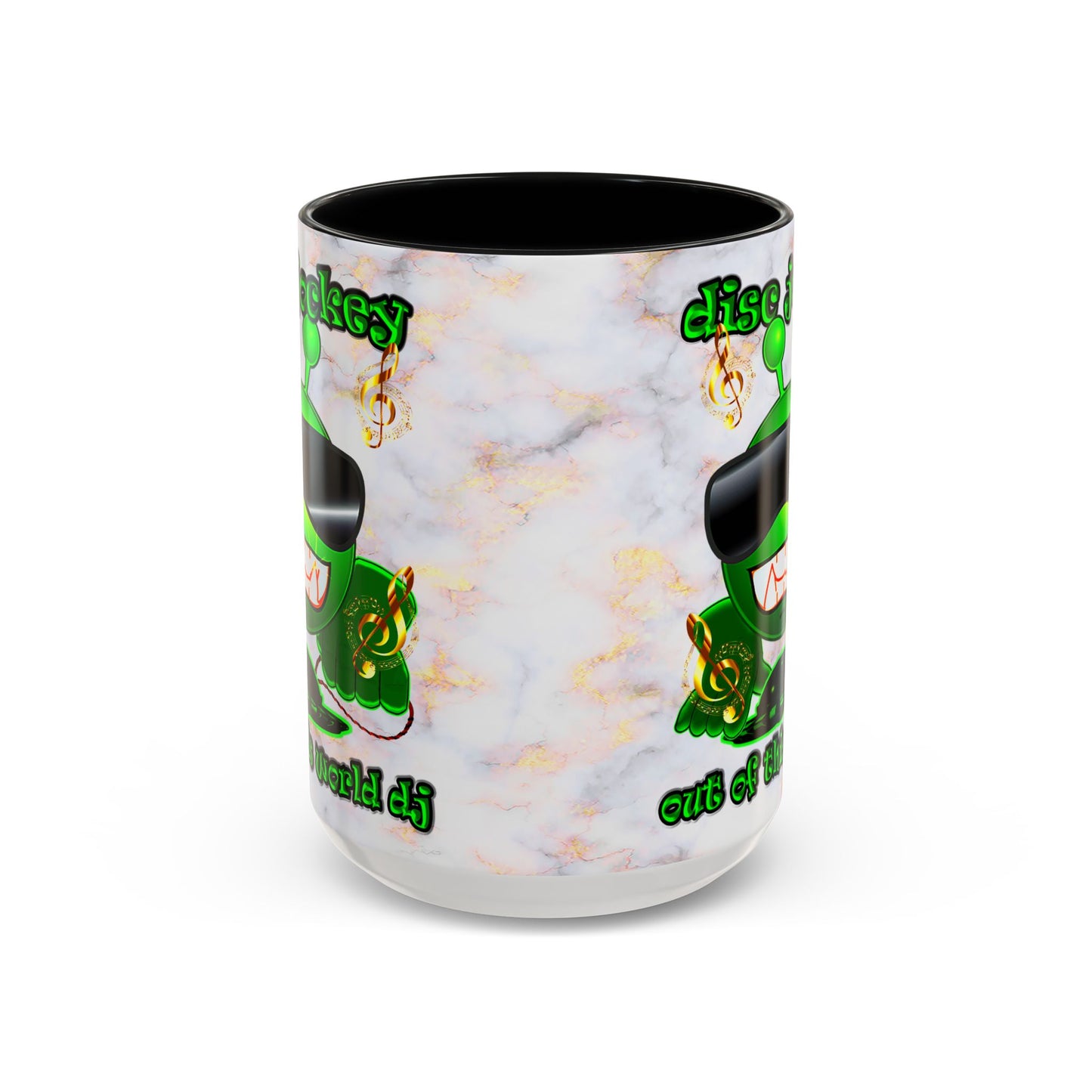 disc jockey - Accent Mug (white marble)