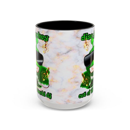 disc jockey - Accent Mug (white marble)