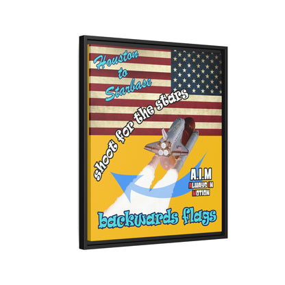 shoot for the stars - framed canvas art (yellow)
