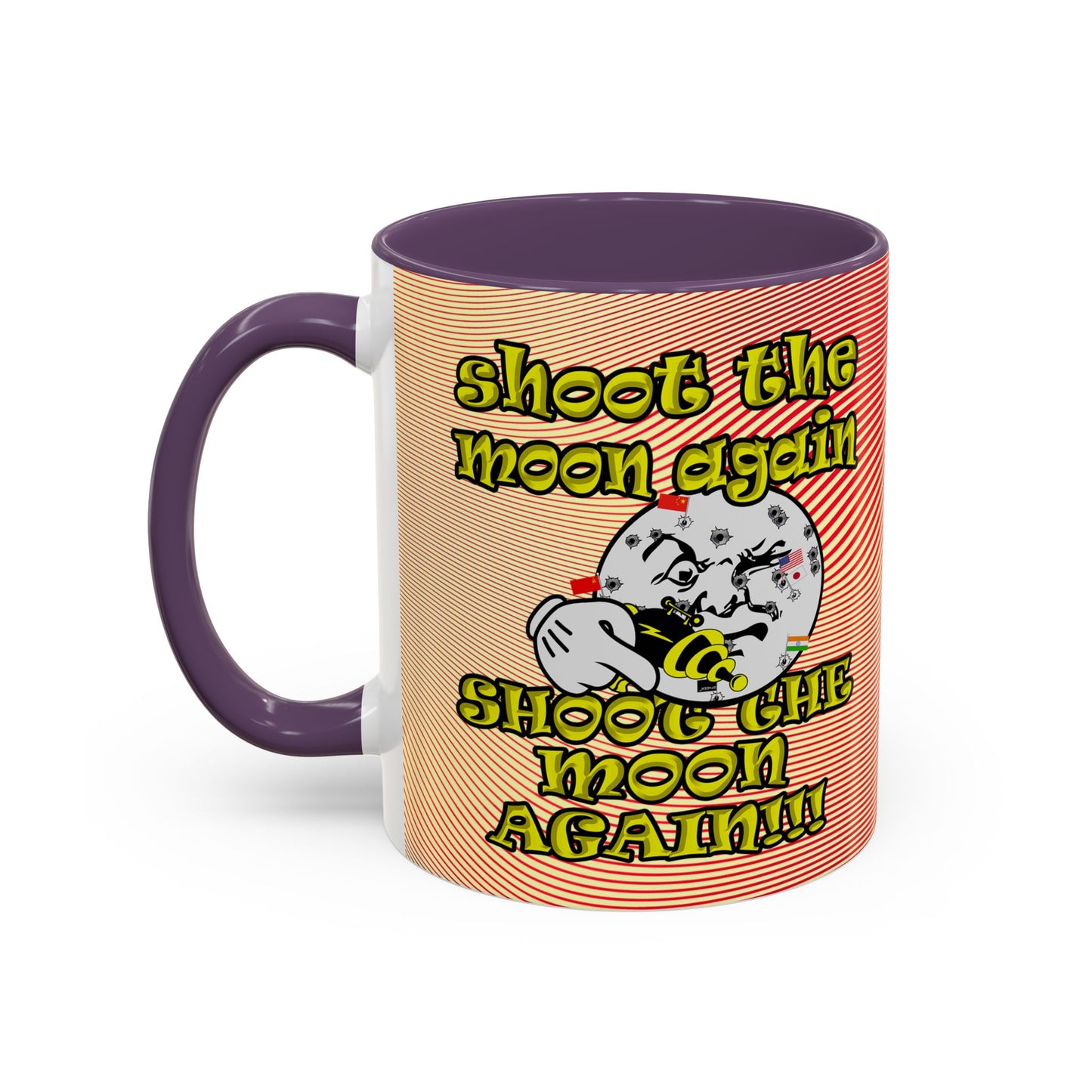 shoot the moon again - Accent Mug (yellow-orange wave)
