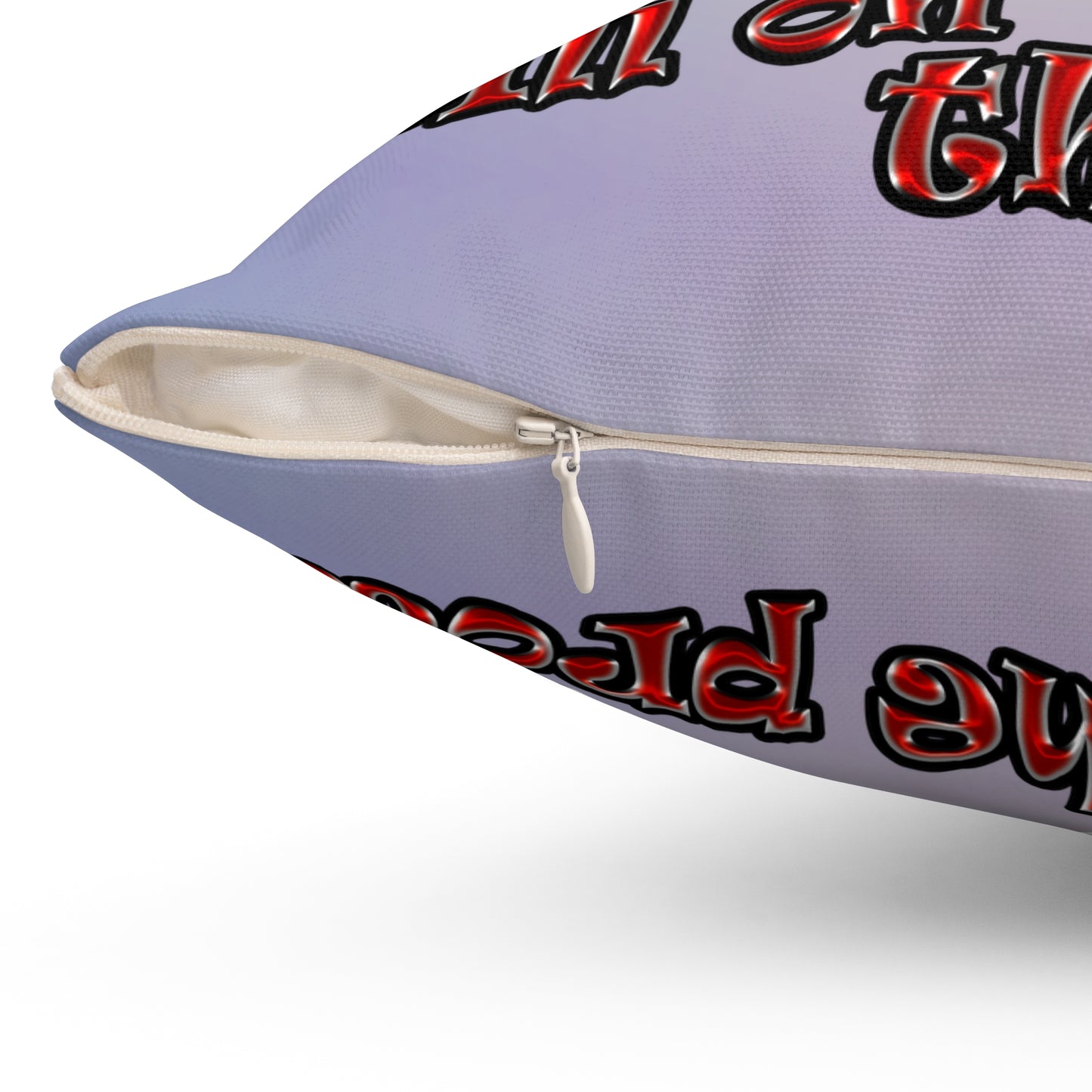 schrodinger's cat - Spun Polyester Square Pillow - (light blue-pink wave)