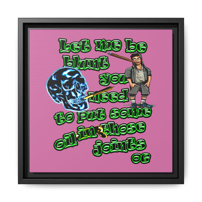 og - framed canvas art (light pink)