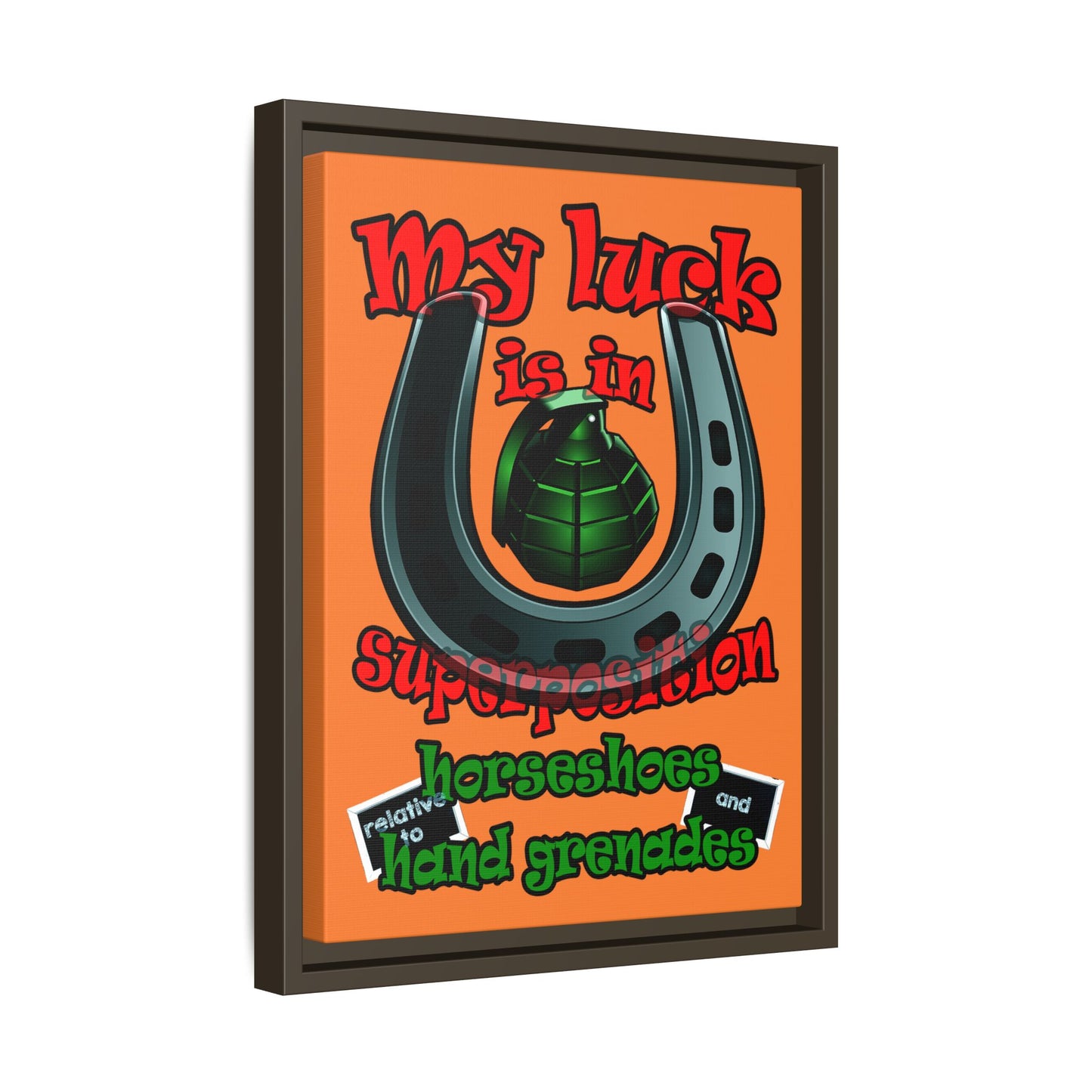 my luck - framed canvas art (crusta)