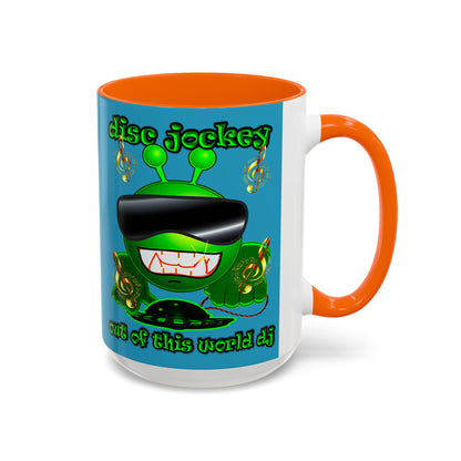 disc jockey - Accent Mug (turquoise)