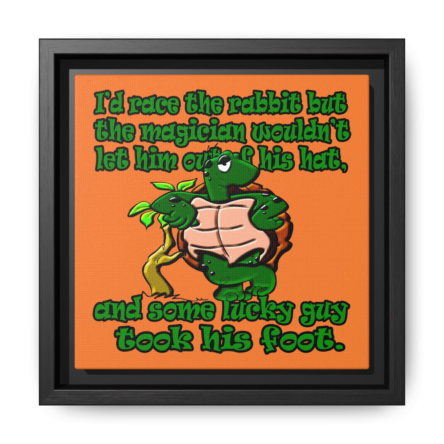 turtle race - framed canvas art (crusta)