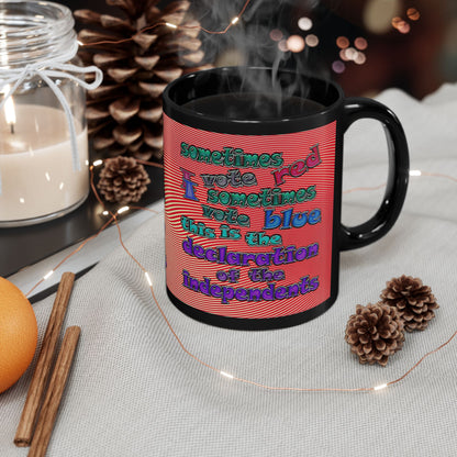 declaration of the independents - Black Mug (yellow-orange wave)
