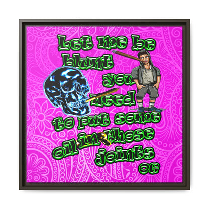 og - framed canvas art (pink swirl)
