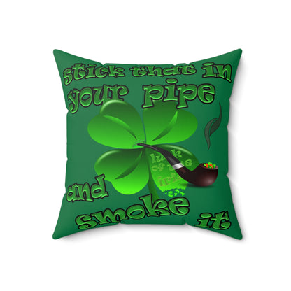 celtics logo - Spun Polyester Square Pillow - (dark green)