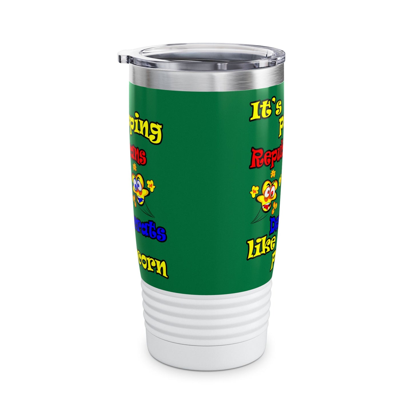 popping like popcorn - Ringneck Tumbler, 20oz (dark green)