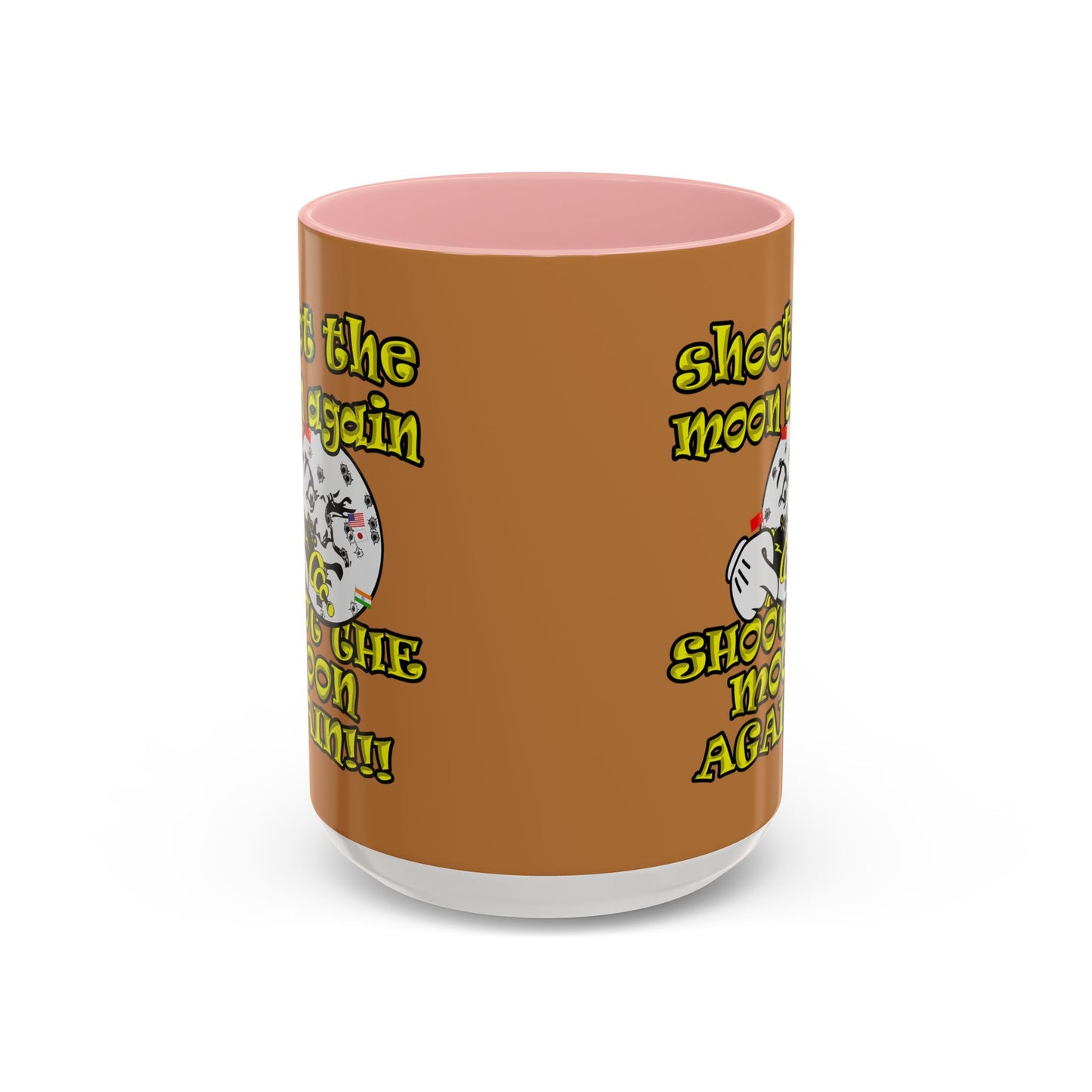 shoot the moon again - Accent Mug (light brown)