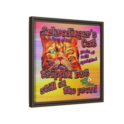 schrodinger's cat - framed canvas art (color blur)