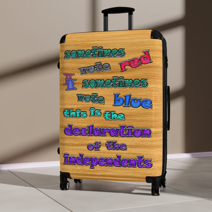 declaration of the independents - Suitcase (butterscotch wood finish)