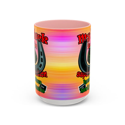 my luck - Accent Mug (color blur)