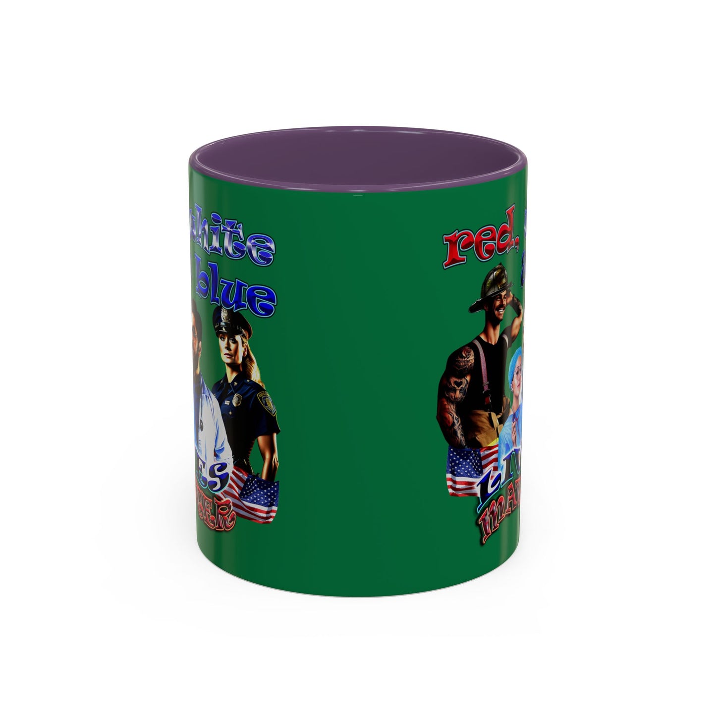 rw&b lives matter - Accent Mug (dark green)
