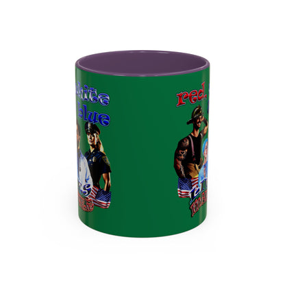 rw&b lives matter - Accent Mug (dark green)