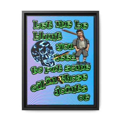 og - framed canvas art (light blue-purple wave)