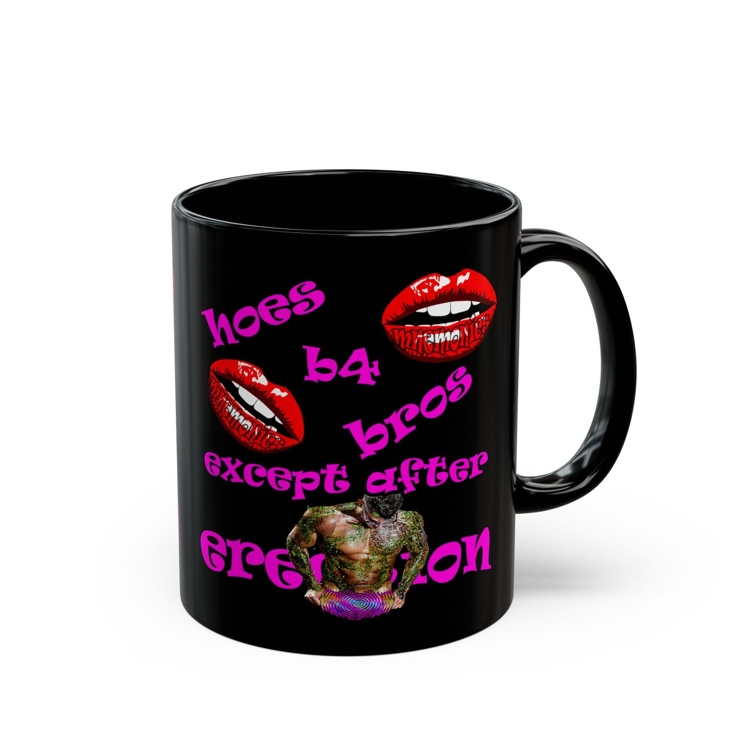hoes b4 bros - Black Mug (black)