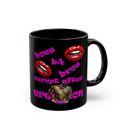 hoes b4 bros - Black Mug (black)
