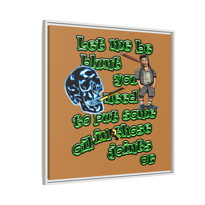 og - framed canvas art (light brown)