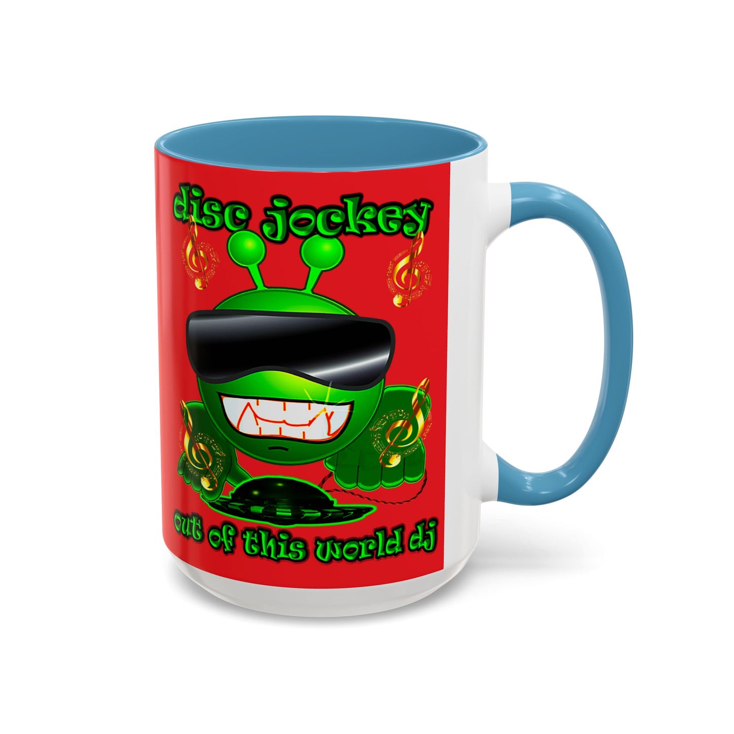 disc jockey - Accent Mug (red)