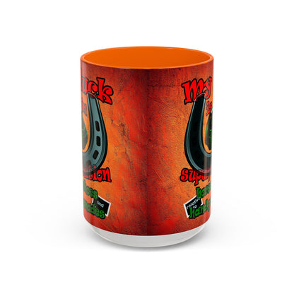my luck - Accent Mug (burnt orange)
