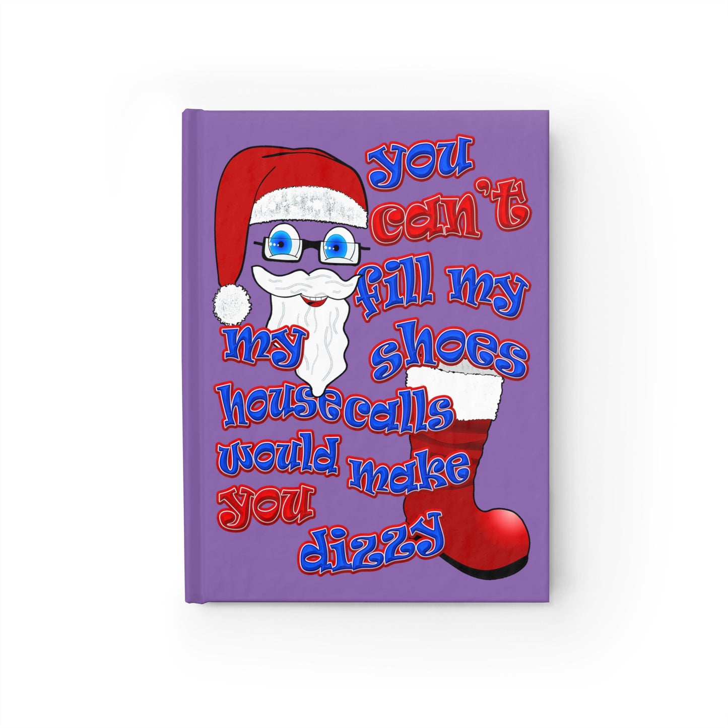 santa's shoes - journal-blank (light purple)