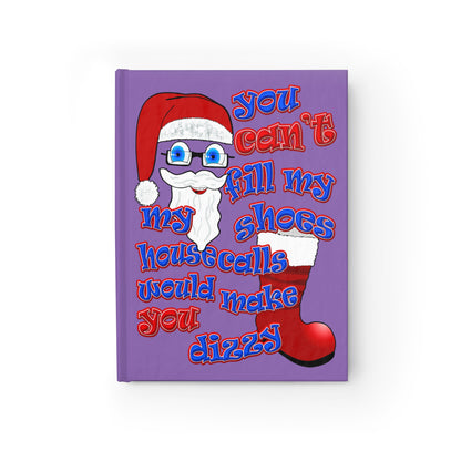 santa's shoes - journal-blank (light purple)