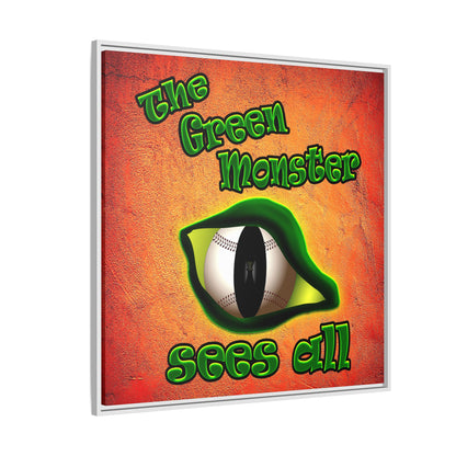 green monster - framed canvas art (burnt orange)
