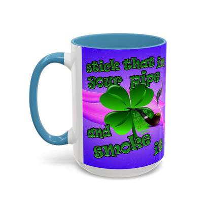 celtics logo - Accent Mug (purple-pink wave)