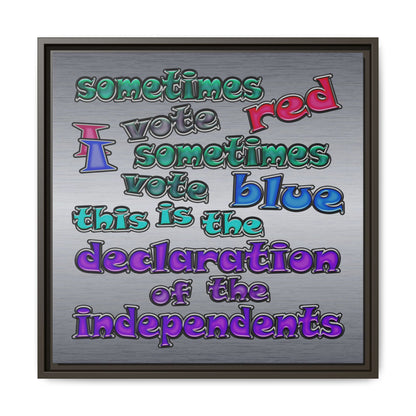 declaration of the independents - framed canvas art (brushed nickel)