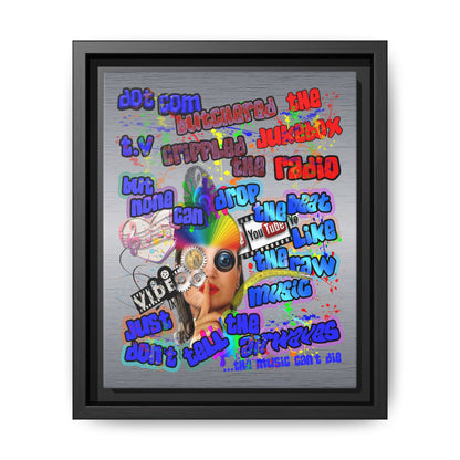drop the beat - framed canvas art (brushed nickel)