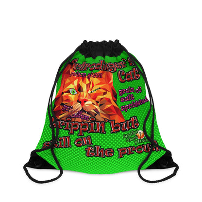 schrodinger's cat - Drawstring Bag (logo green)
