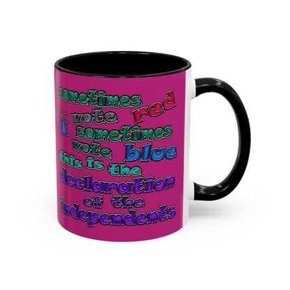 declaration of the independents - Accent Mug (pink)