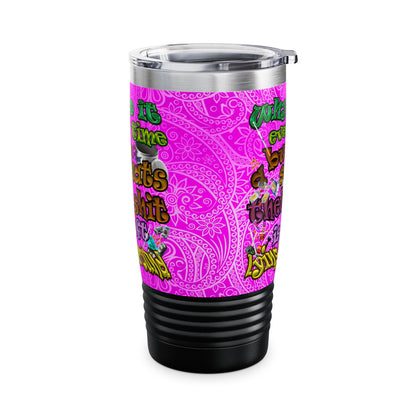 the bum's shit - Ringneck Tumbler, 20oz (pink swirl)